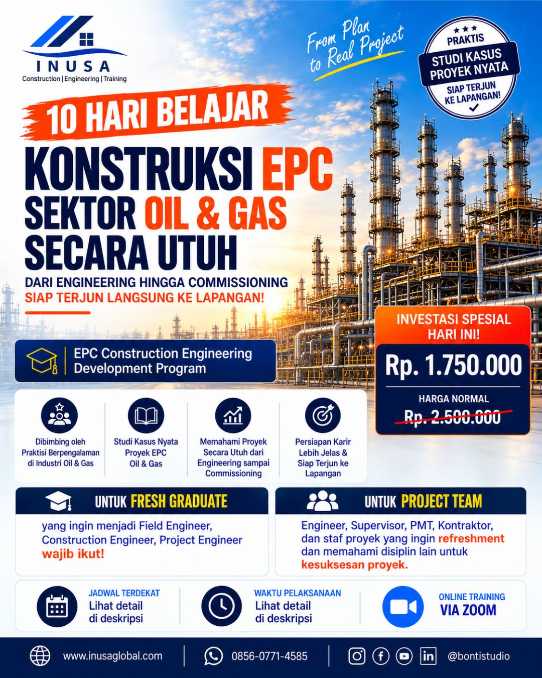 10 Hari belajar Construction EPC Sektor Oil & gas